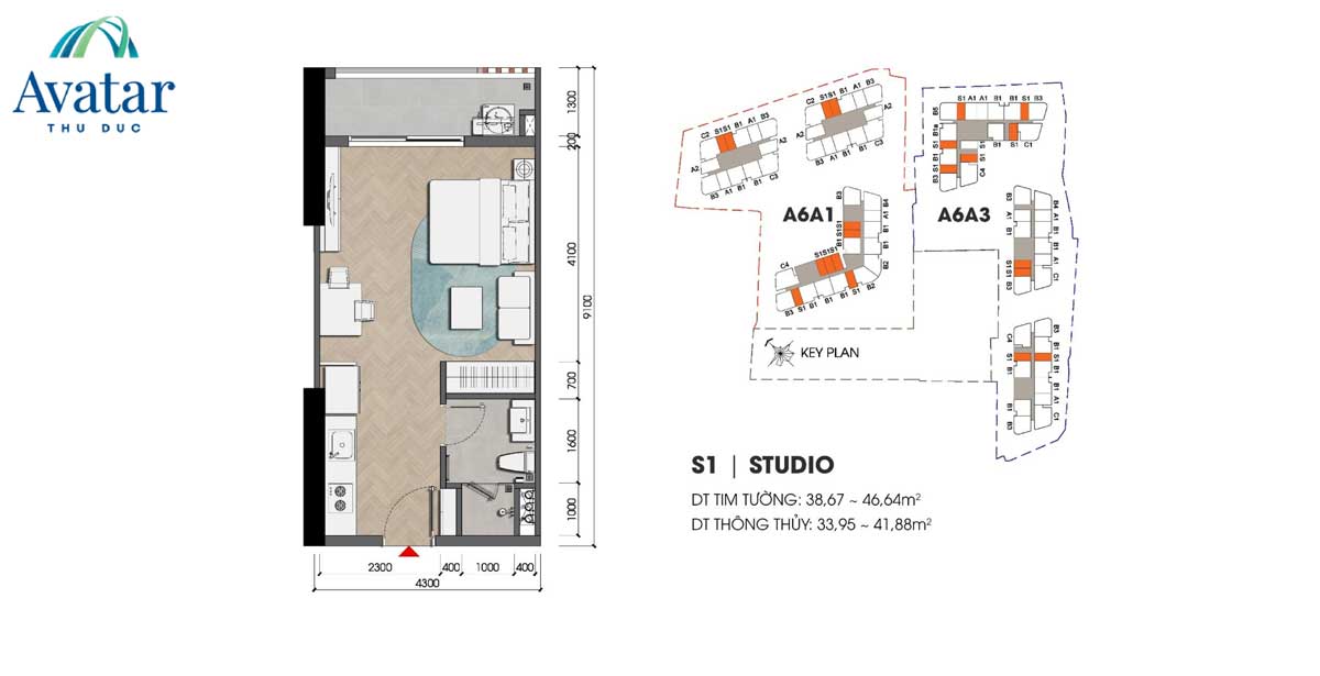 Thiết kế Căn hộ Studio Avatar Thủ Đức