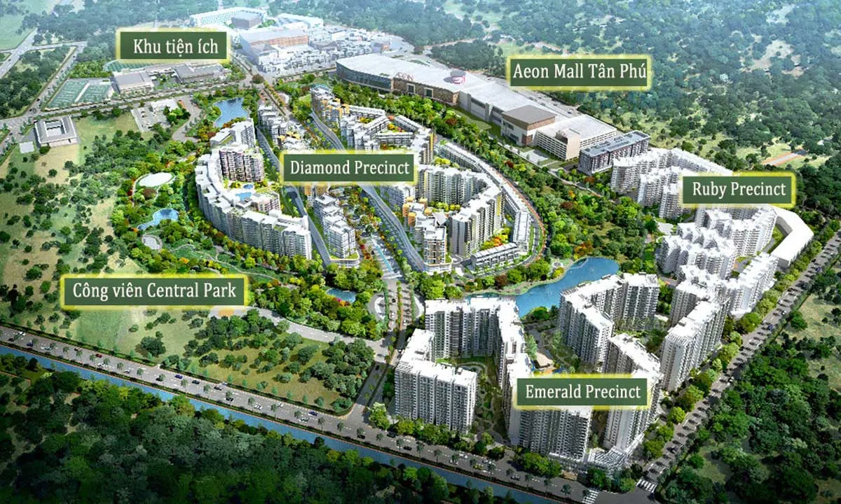 CĂN HỘ DIAMOND CENTERY 7 Tổng thể Dự án Celadon City Tân Phú