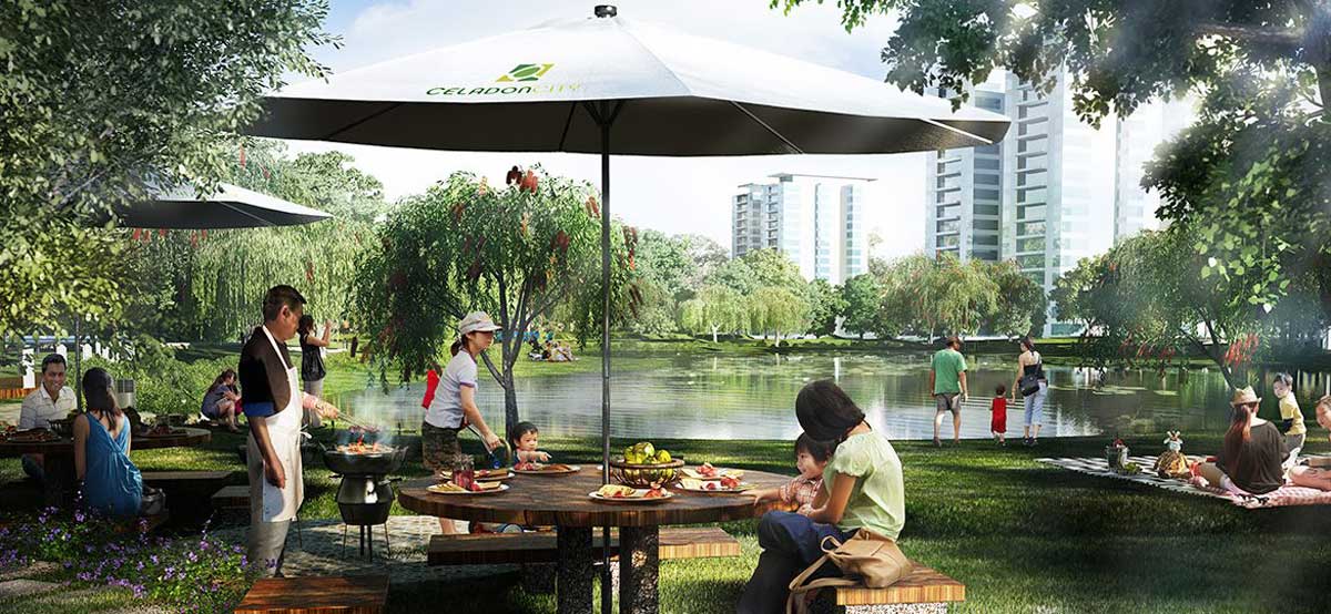 Khu BBQ tại Căn hộ Diamond Centery