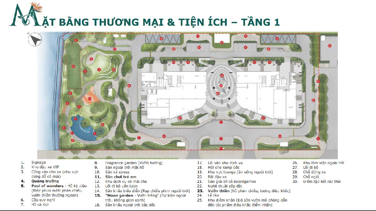 Mặt bằng Tầng 1 Dự án Căn hộ Essensia Sky Nhà Bè