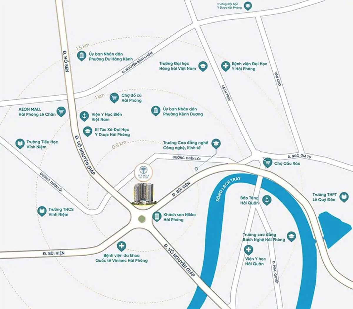 Sentosa Sky Park 2 Vị trí Dự án Sentosa Sky Park Hải Phòng