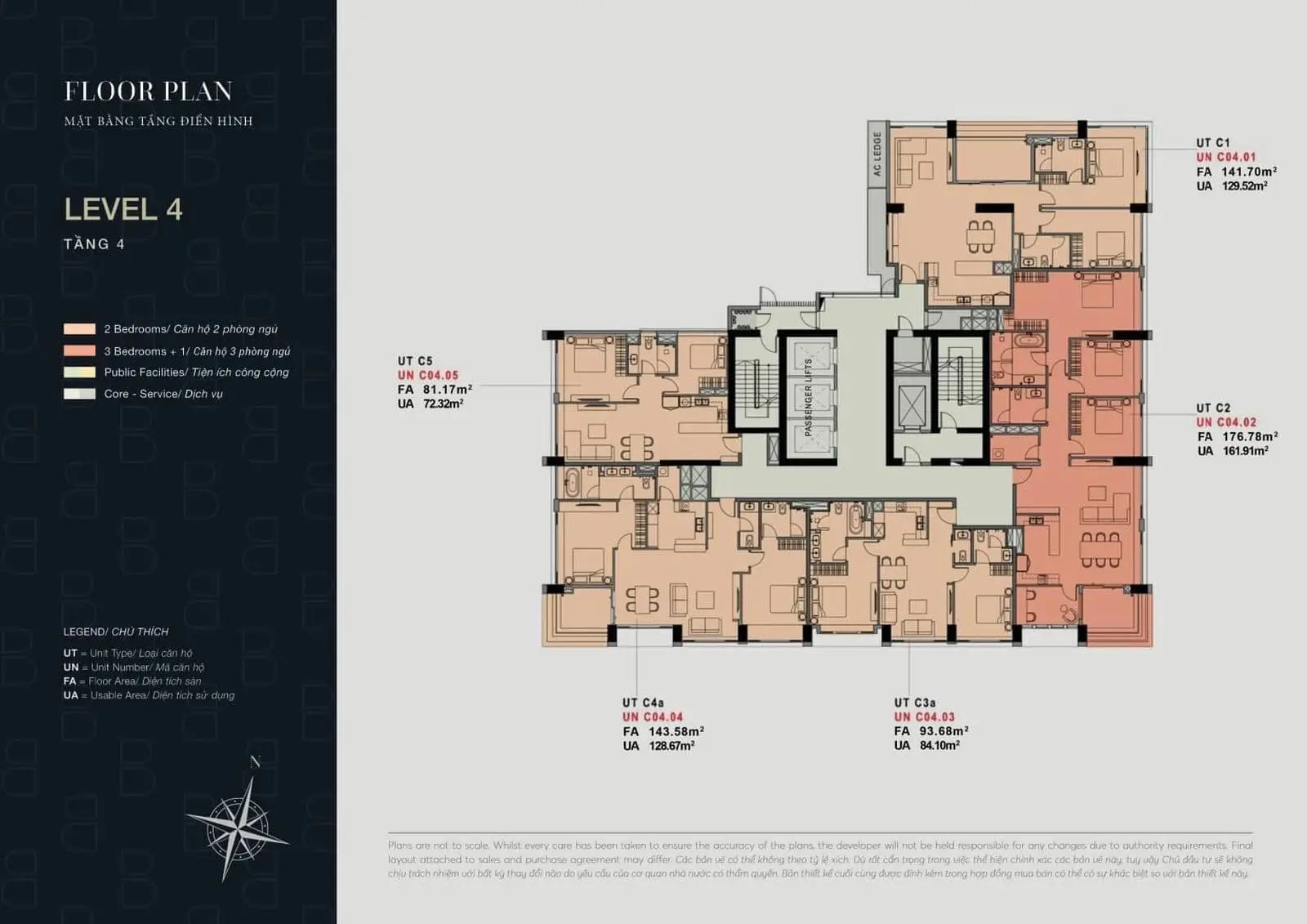 The Berkley Thảo Điền 10 Mặt bằng Tầng 4 Dự án The Berkley Thảo Điền