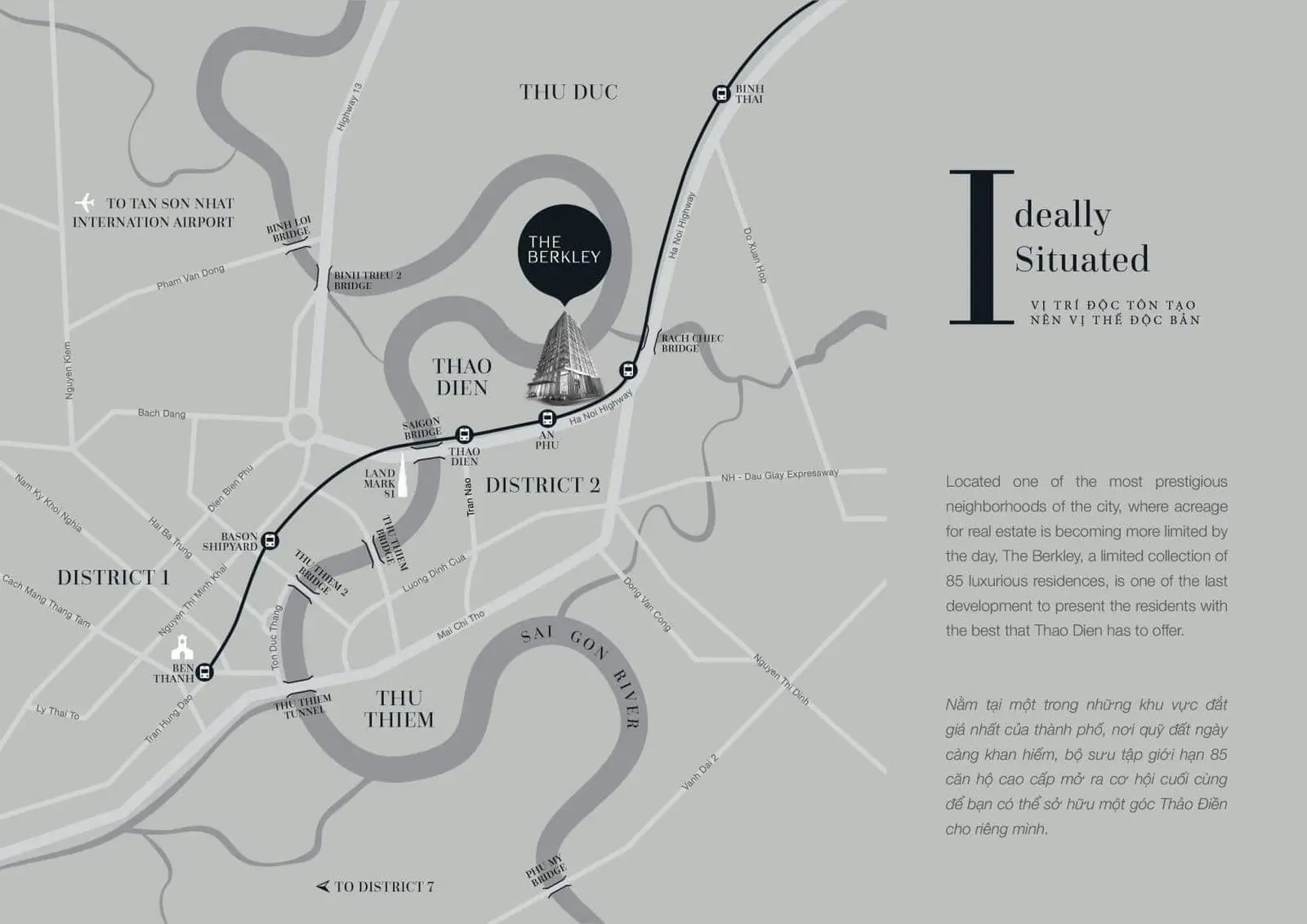 The Berkley Thảo Điền 3 Vị trí Dự án The Berkley Thảo Điền