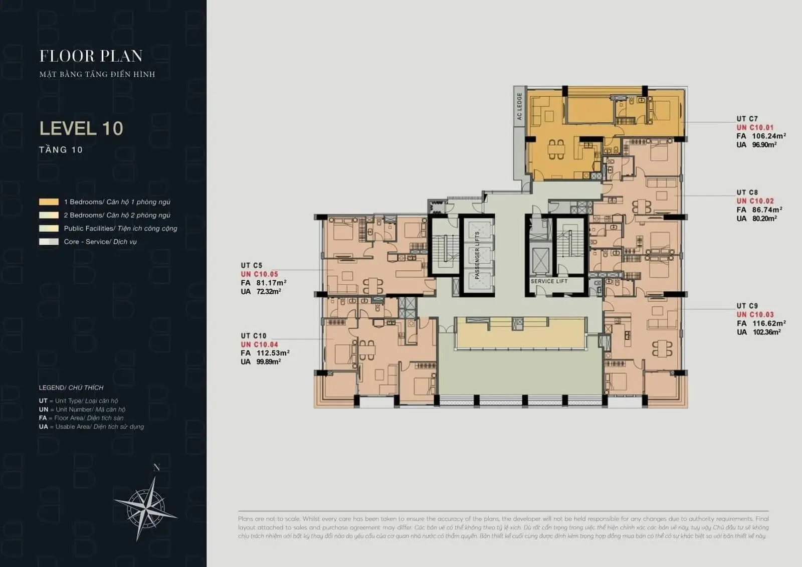 The Berkley Thảo Điền 8 Mặt bằng Tầng 10 Dự án The Berkley Thảo Điền