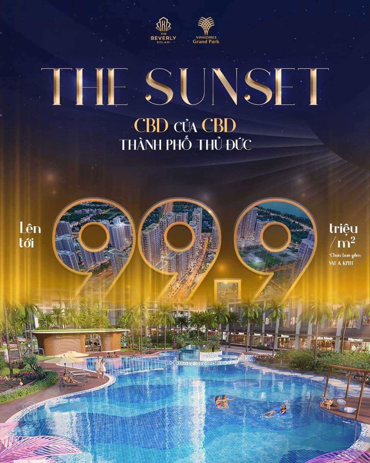 Căn hộ The Sunset Thủ Đức - Giá bán lên tới 99,9 Triệu/M2