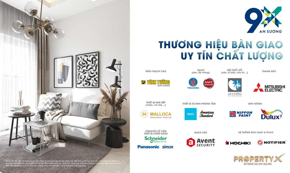 9X An Sương 30 Vật liệu bàn giao Căn hộ 9X An Sương Hóc Môn