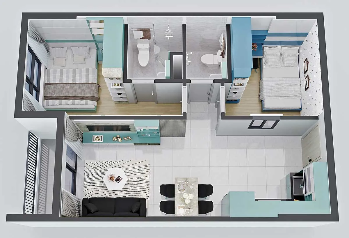 Bcons Lê Trọng Tấn 10 Thiết kế Căn hộ Chung cư Bcons Lê Trọng Tấn Dĩ An