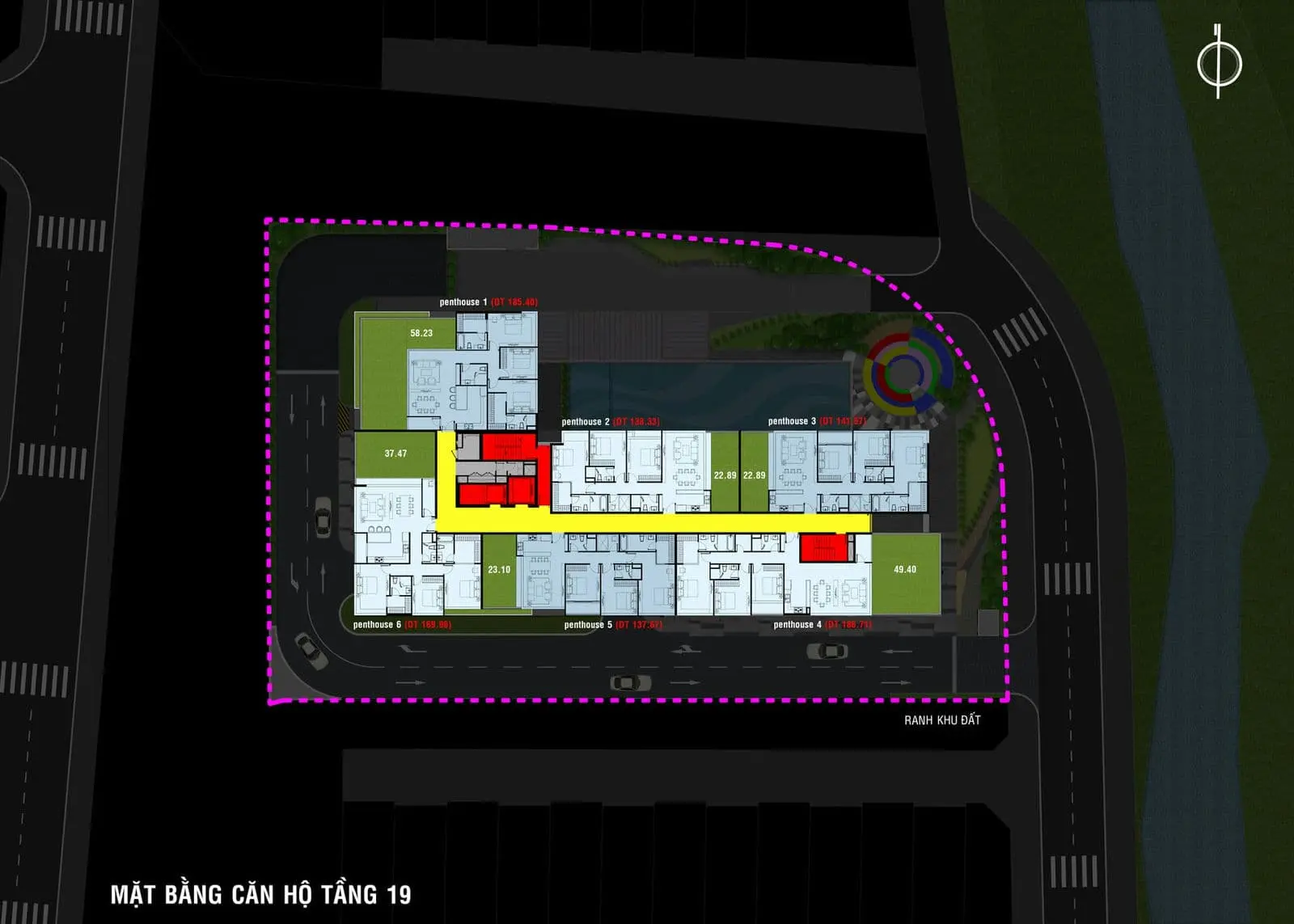 HAPPY ONE PREMIER QUẬN 12 28 Mặt bằng tầng 19 Dự án Happy One Thạnh Lộc