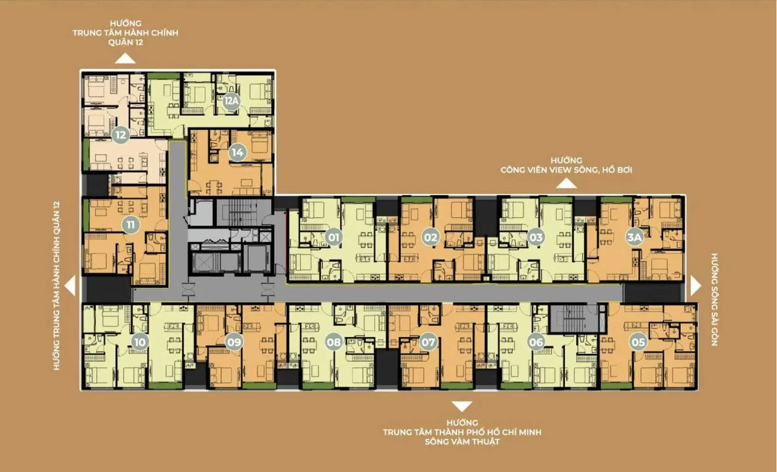 HAPPY ONE PREMIER QUẬN 12 30 Mặt bằng Căn hộ Happy One Premier