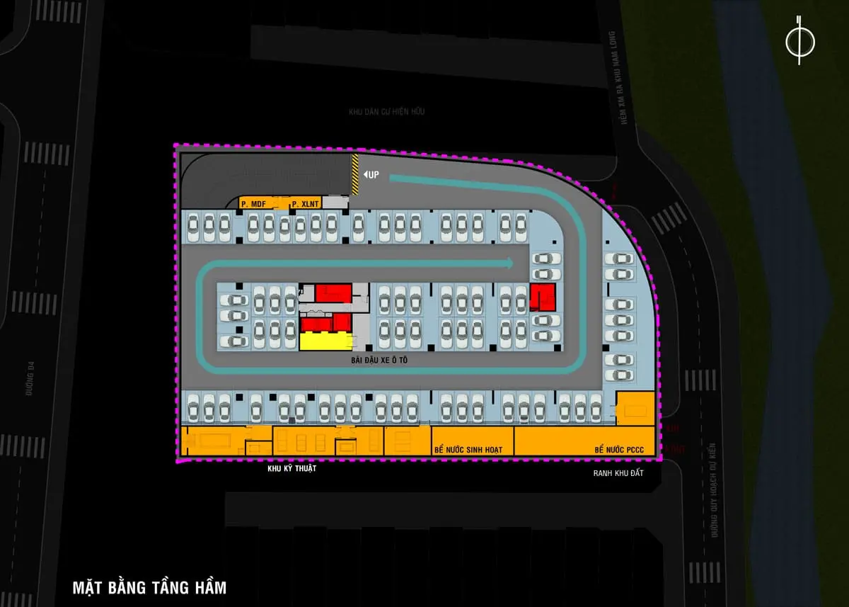 HAPPY ONE PREMIER QUẬN 12 22 Mặt bằng Tầng Hầm Dự án Căn hộ Chung cư Happy One Thạnh Lộc Quận 12