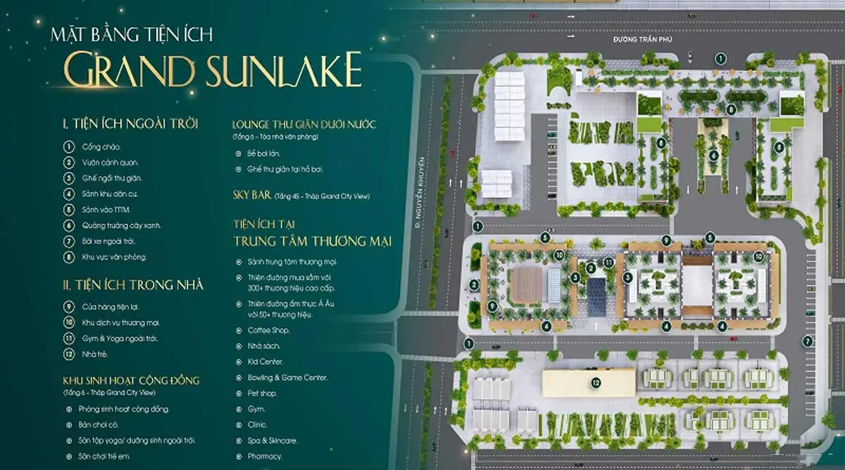Grand SunLake 5 Hệ thống Tiện ích Nội khu Dự án Căn hộ Grand SunLake Hà Đông Hà Nội