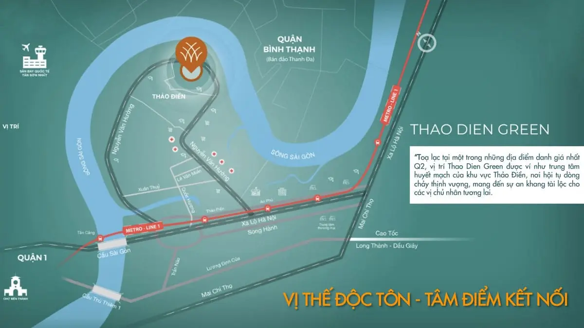 Thảo Điền Green Towers Quận 2 9 Vị trí Dự án Căn hộ Thảo Điền Green Towers Quận 2
