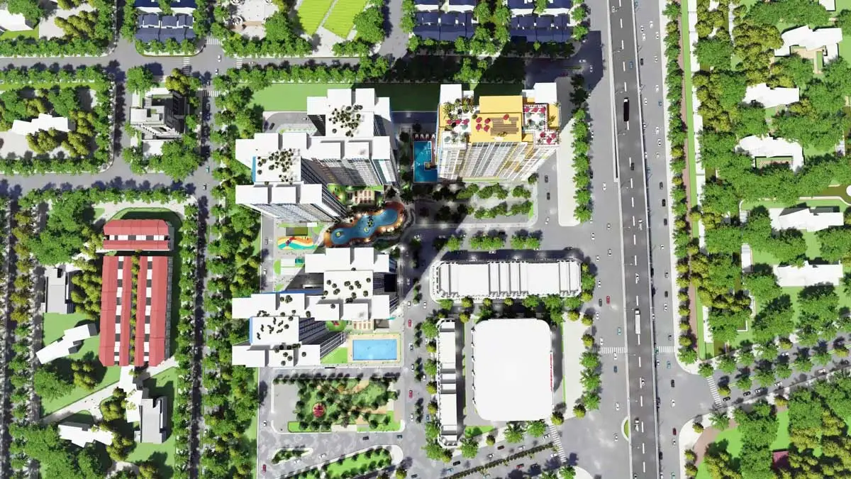 Charm Diamond City 11 Khu hồ bơi Căn hộ Charm Diamond Dĩ An Bình Dương