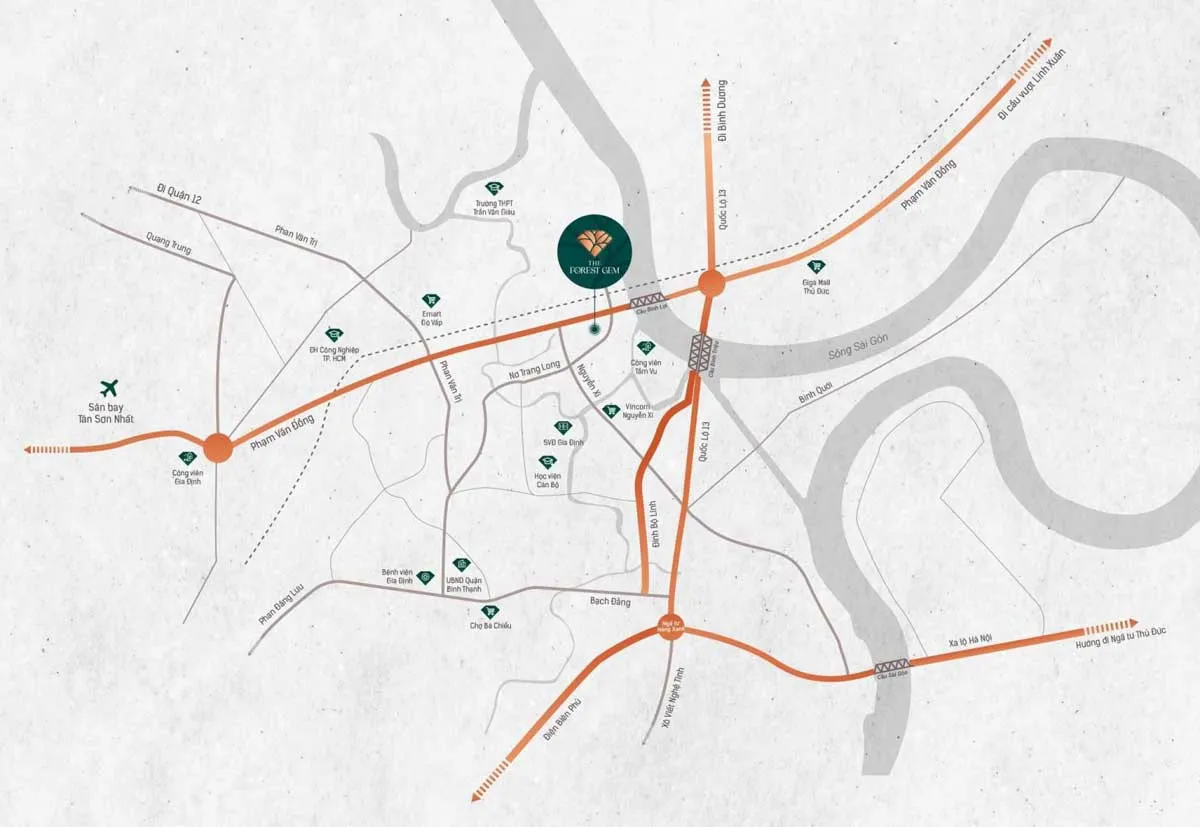 The Forest Gem Bình Thạnh 7 Vị trí Dự án Căn hộ The Forest Gem Bình Thạnh