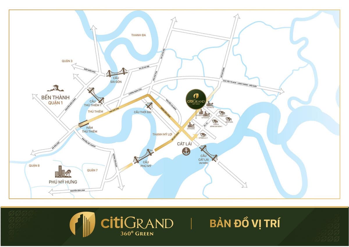 Vị trí Dự án Căn hộ Citi Grand Quận 2