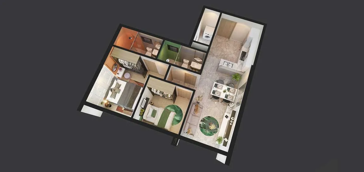 CITIGRAND QUẬN 2 27 Phối cảnh 3D Căn hộ 1 phòng ngủ Citigrand