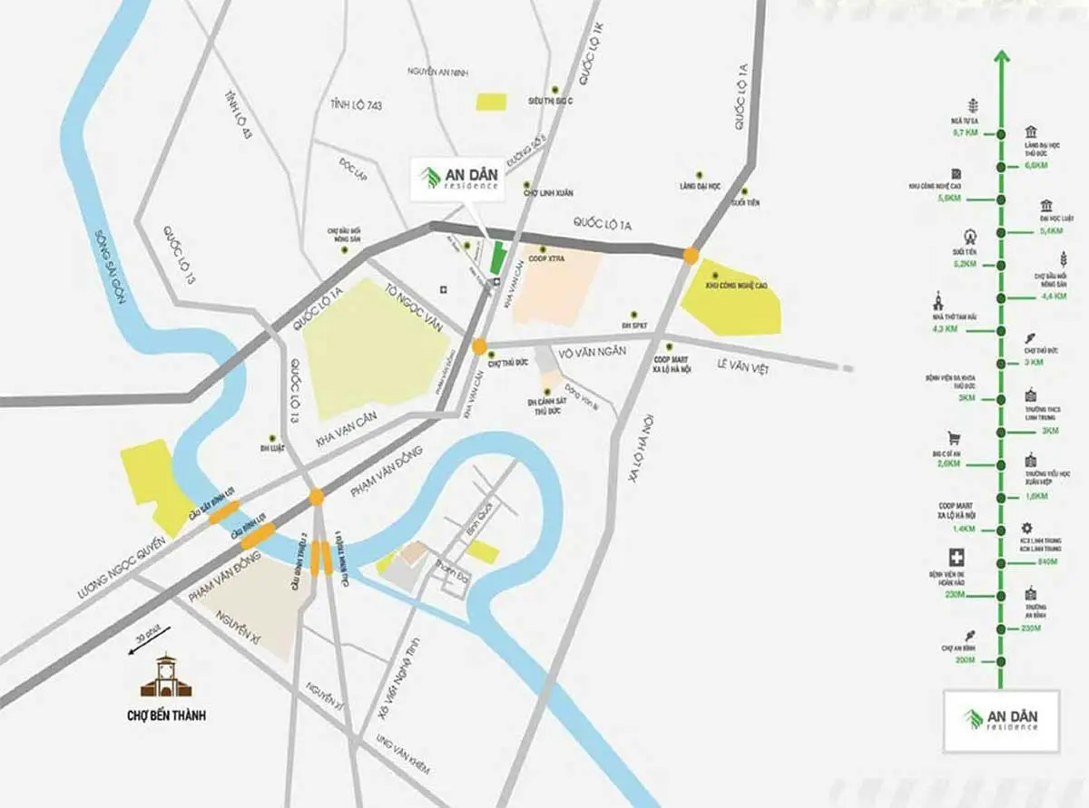 An Dân Residence 3 Vị trí Dự án Căn hộ An Dân Residence Thủ Đức