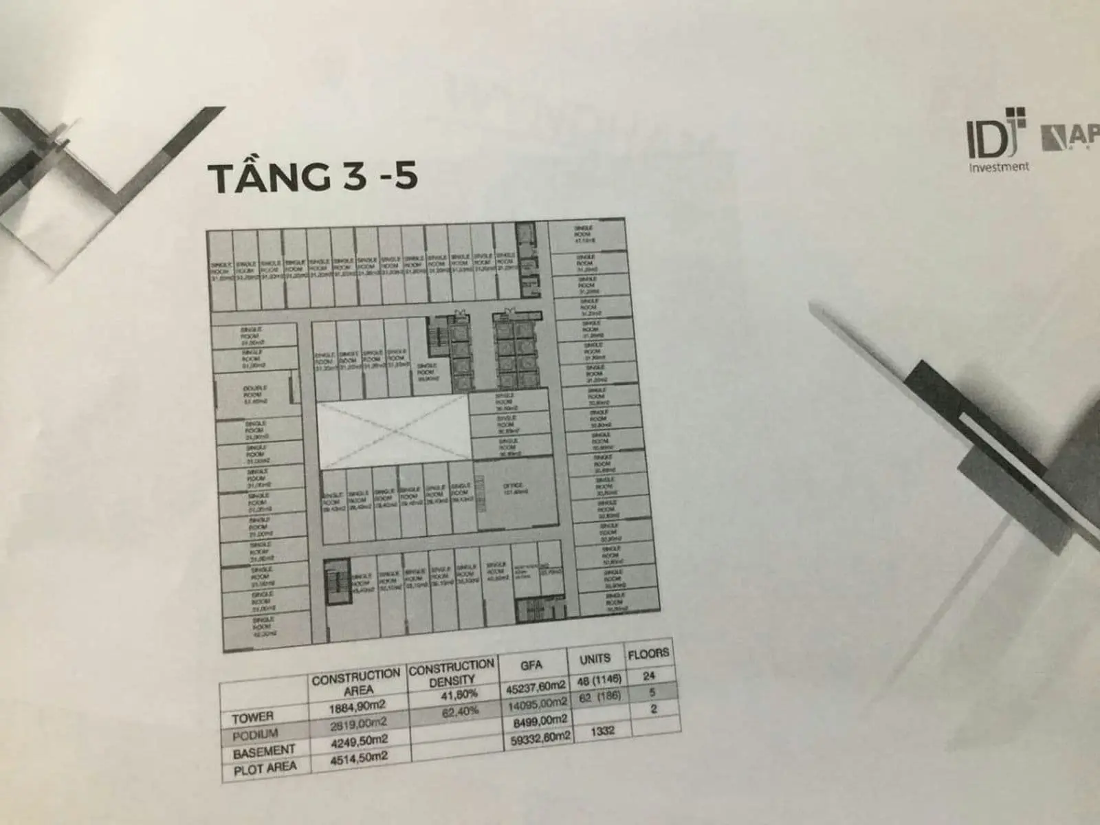 APEC MANDALA WYNDHAM GARDEN PHÚ YÊN 4 Mặt bằng tầng 3-5 Dự án Căn hộ Condotel Apec Mandala Wyndham Garden Phú Yên