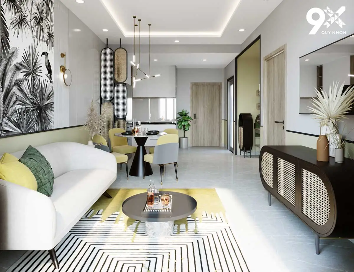 9X Quy Nhơn 28 Phòng khách Căn hộ 1PN 9X Quy Nhơn