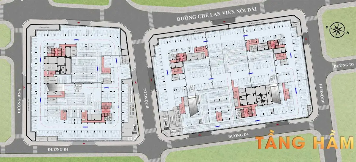 9X Quy Nhơn 16 Mặt bằng Tầng Hầm Căn hộ 9X Quy Nhơn