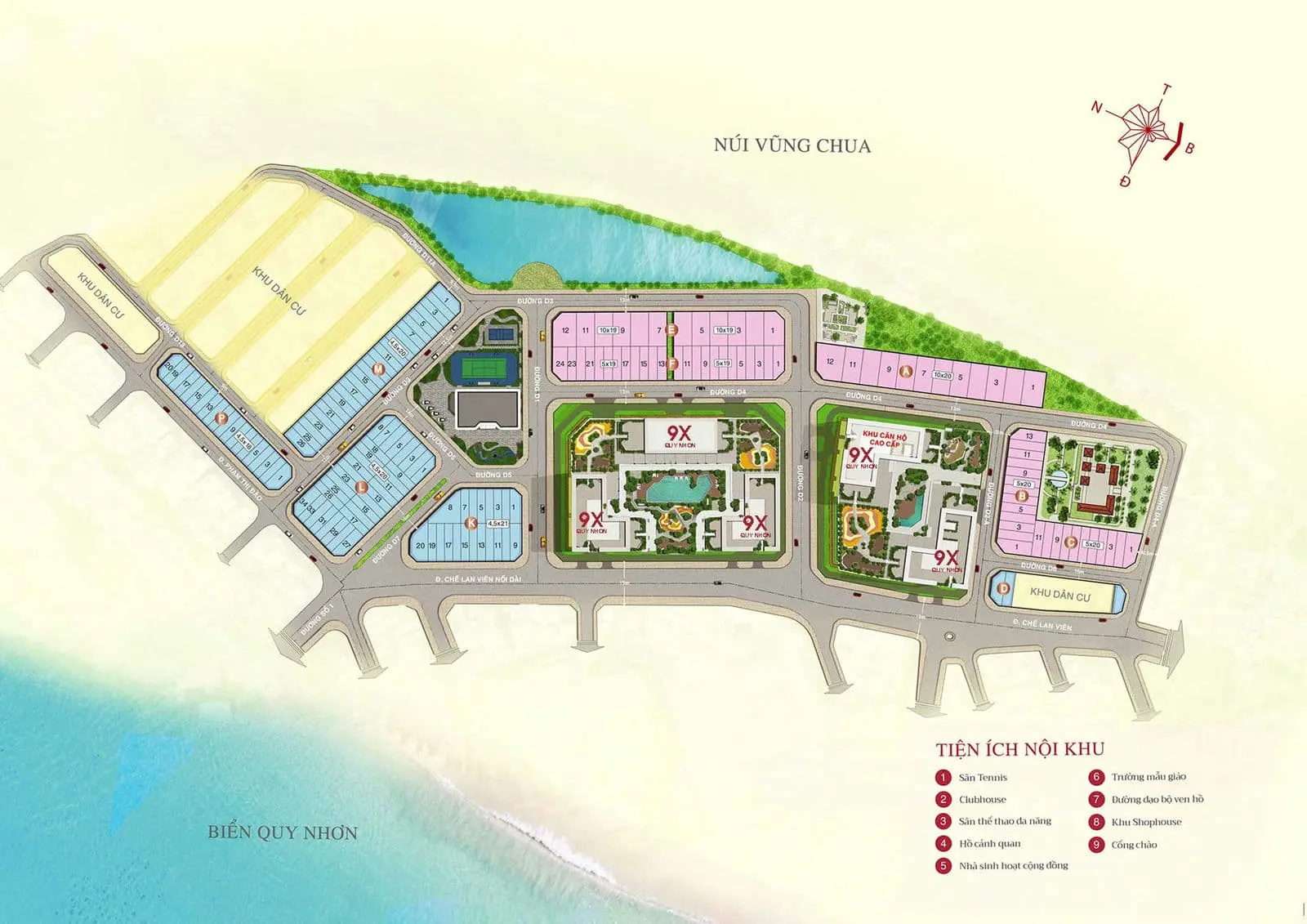 9X Quy Nhơn 14 Mặt bằng Tổng thể Dự án Căn hộ 9X Quy Nhơn