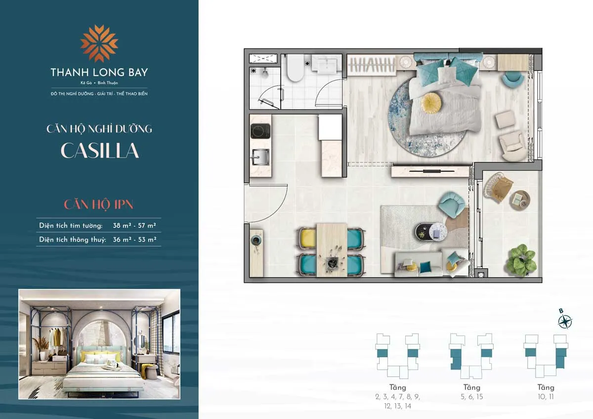 Casilla Thanh Long Bay 15 Thiết kế Căn hộ Casilla 1PN