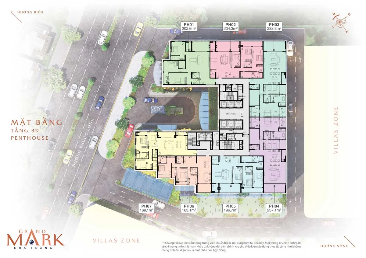 Grand Mark Nha Trang 16 Mặt bằng Tầng 39 Dự án Grand Mark Nha Trang