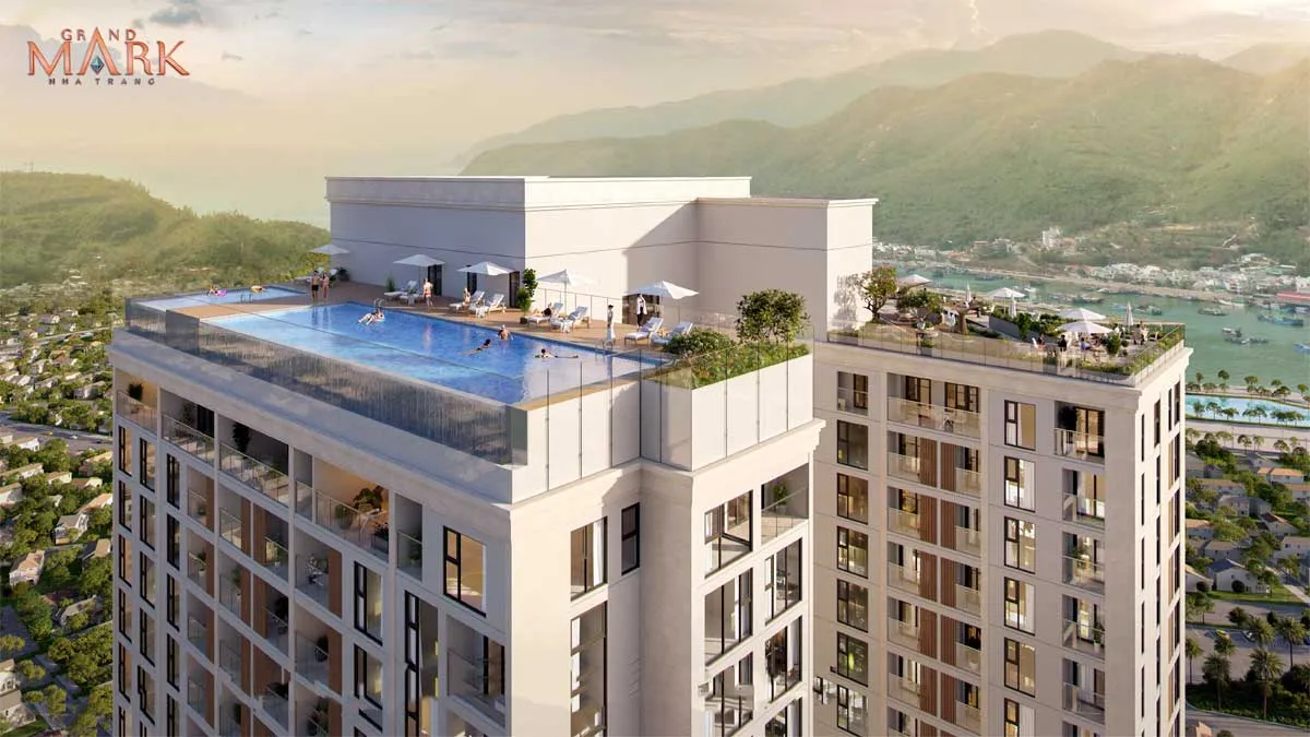 Grand Mark Nha Trang 13 Tiện ích hồ bơi tầng thượng Dự án Căn hộ Grand Mark Nha Trang
