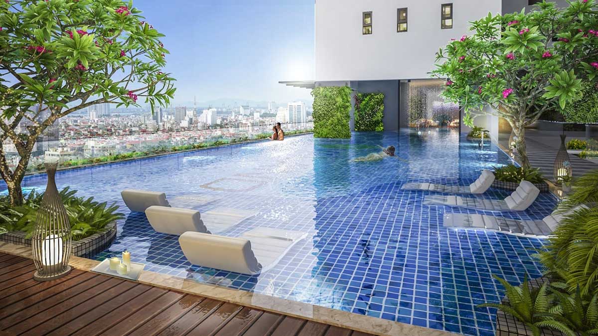 Tiện ích hồ bơi tràn Dự án Căn hộ The Park Avenue Quận 11