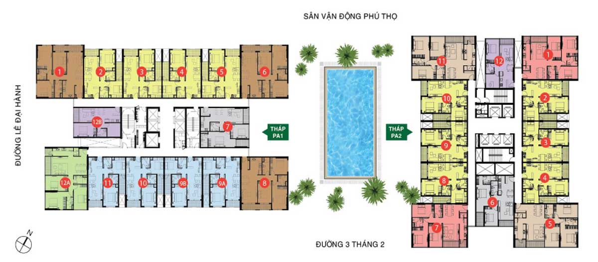 Mặt bằng Dự án Căn hộ The Park Avenue Quận 11