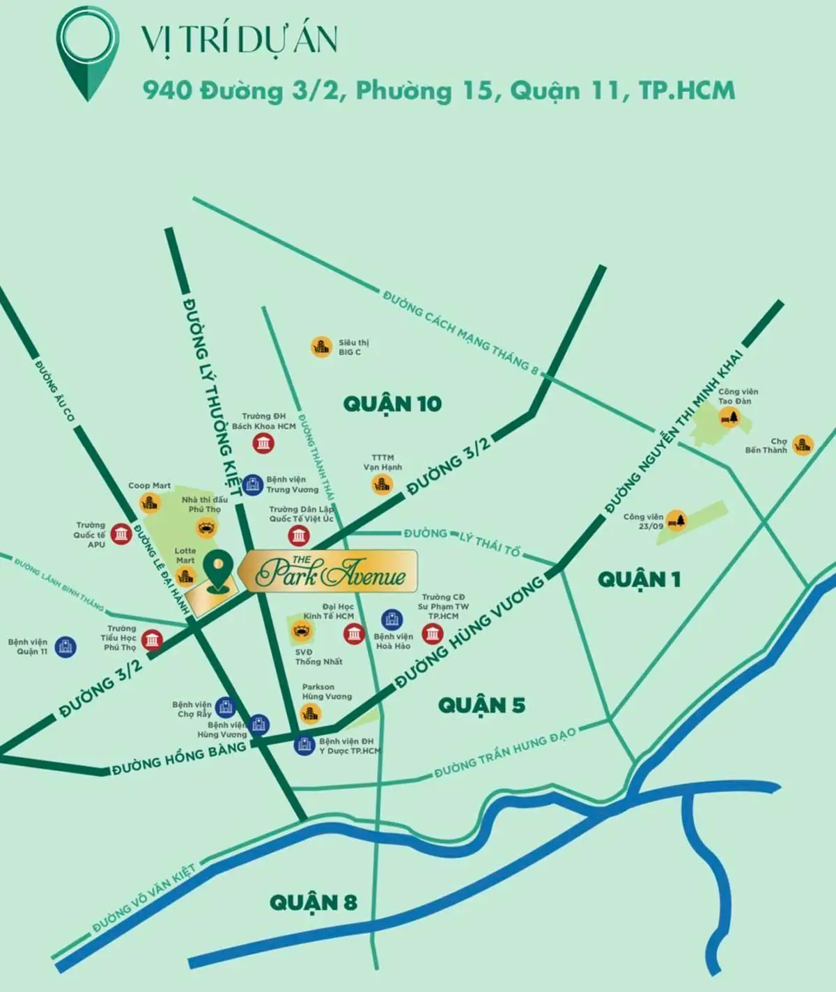 The Park Avenue 2 Vị trí Dự án The Park Avenue Quận 11