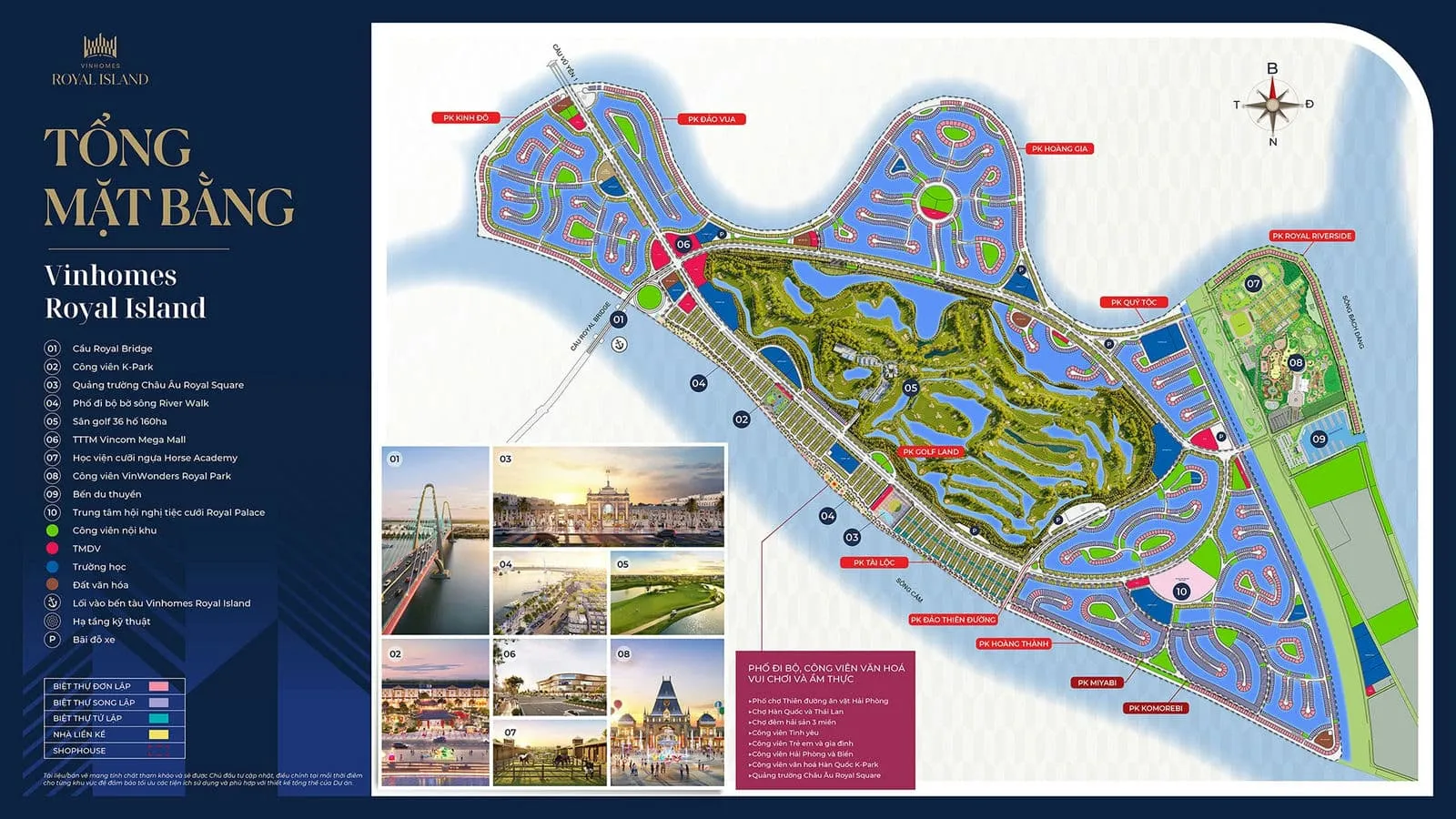 Vinhomes Royal Island 4 Mặt bằng Tiện ích nội khu Dự án Vinhomes Royal Island