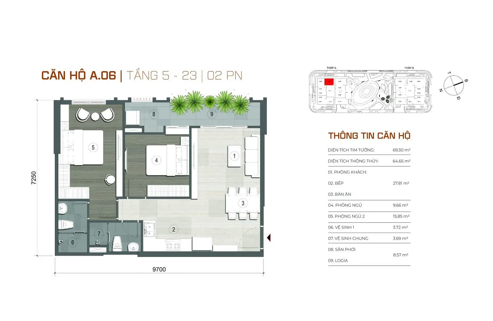 Cara River Park Thiet ke Can ho Cara River Park Can Tho 6 - Cara River Park