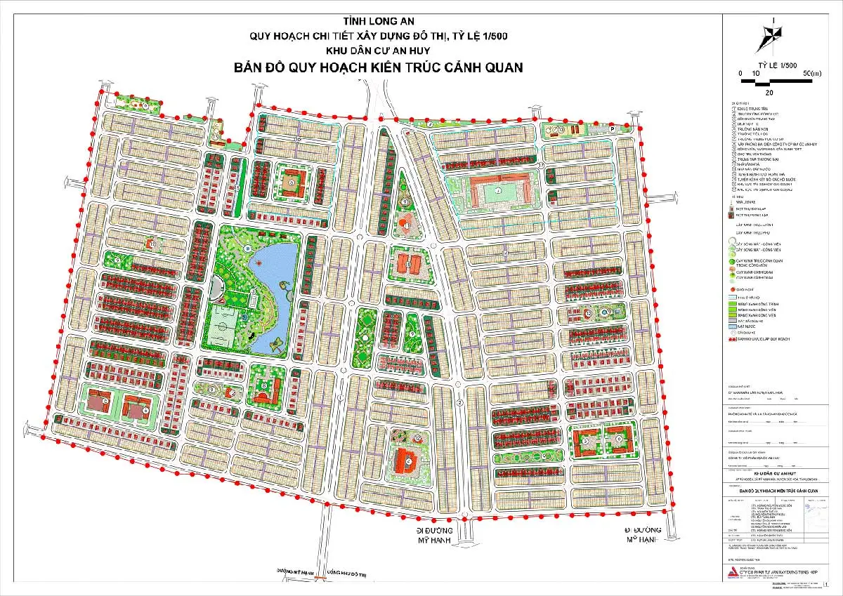 Khu Đô Thị An Huy Mỹ Việt Long An 7 Mặt bằng phân lô Dự án Khu Đô Thị An Huy Long An