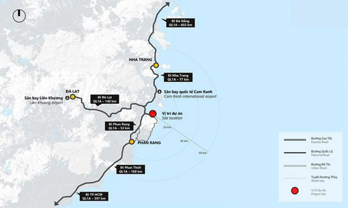 Anara Bình Tiên Golf & Beach Resort 3 Vị trí Dự án Nara Bình Tiên Golf & Beach Resort