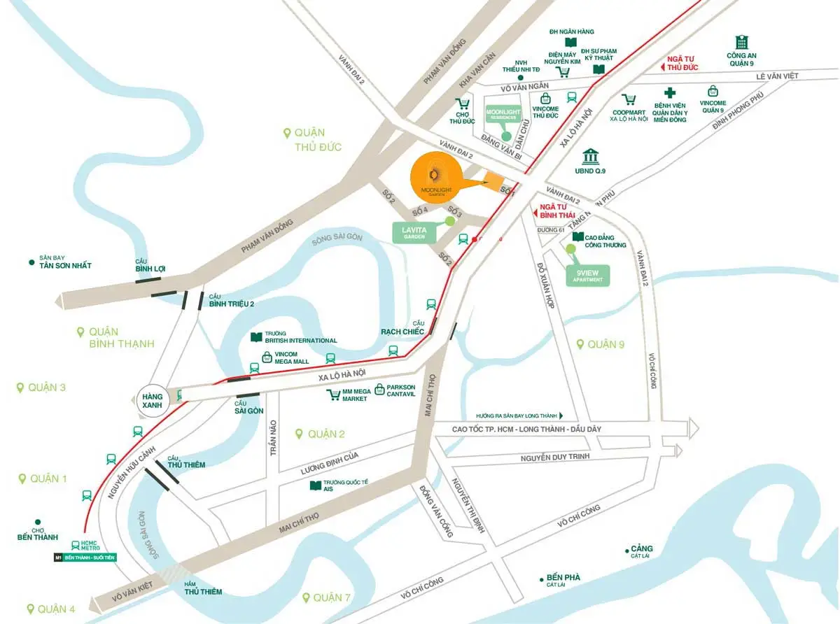 Moonlight Garden 3 Vị trí Dự án Moonlight Garden Thủ Đức