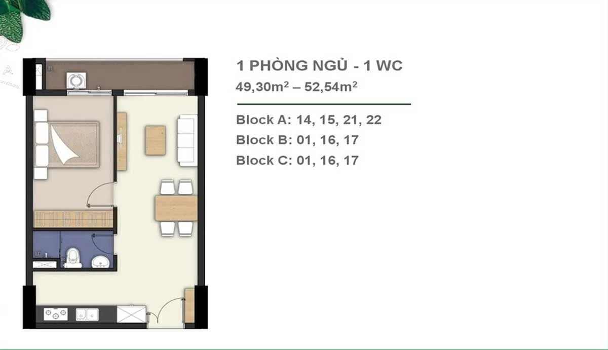 Moonlight Garden Can ho 1PN 1WC Moonlight Garden - Moonlight Garden