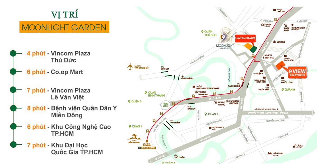 Tiện ích Liên kết vùng Dự án Moonlight Garden Thủ Đức