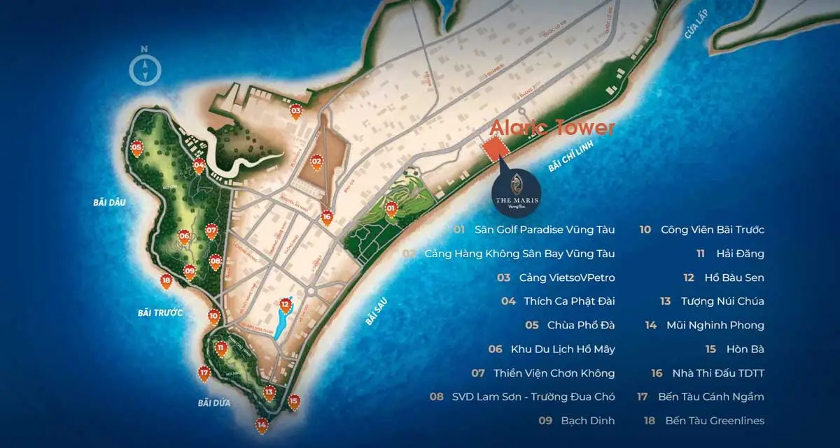 Alaric Tower 3 Vị trí Dự án Căn hộ Alaric Tower Vũng Tàu