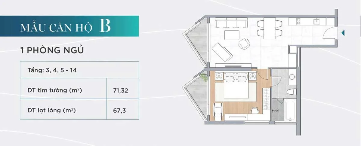 Alaric Tower 14 Mặt bằng Tầng 15 Dự án Căn hộ Alaric Tower Vũng Tàu