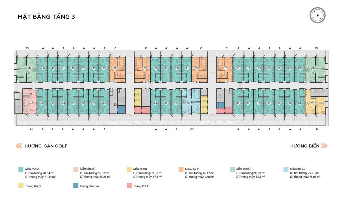 Mặt bằng Tầng 3 Dự án Căn hộ Alaric Tower Vũng Tàu