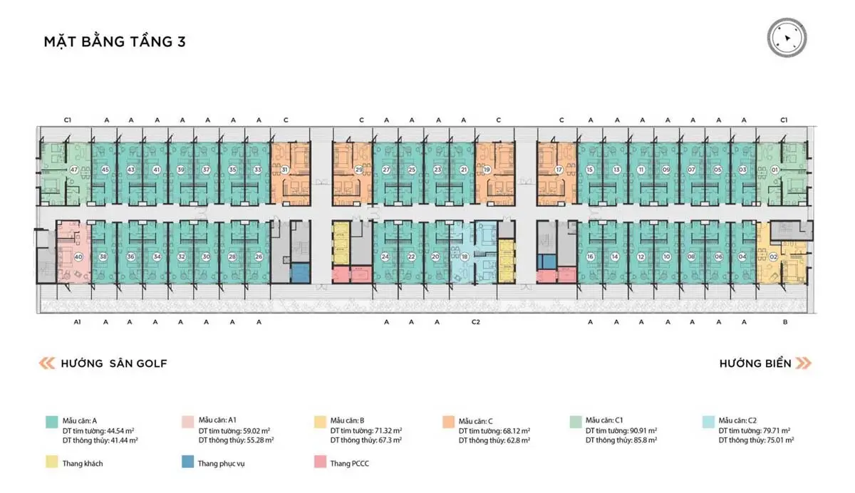 Alaric Tower 11 Mặt bằng Tầng 3 Dự án Căn hộ Alaric Tower Vũng Tàu