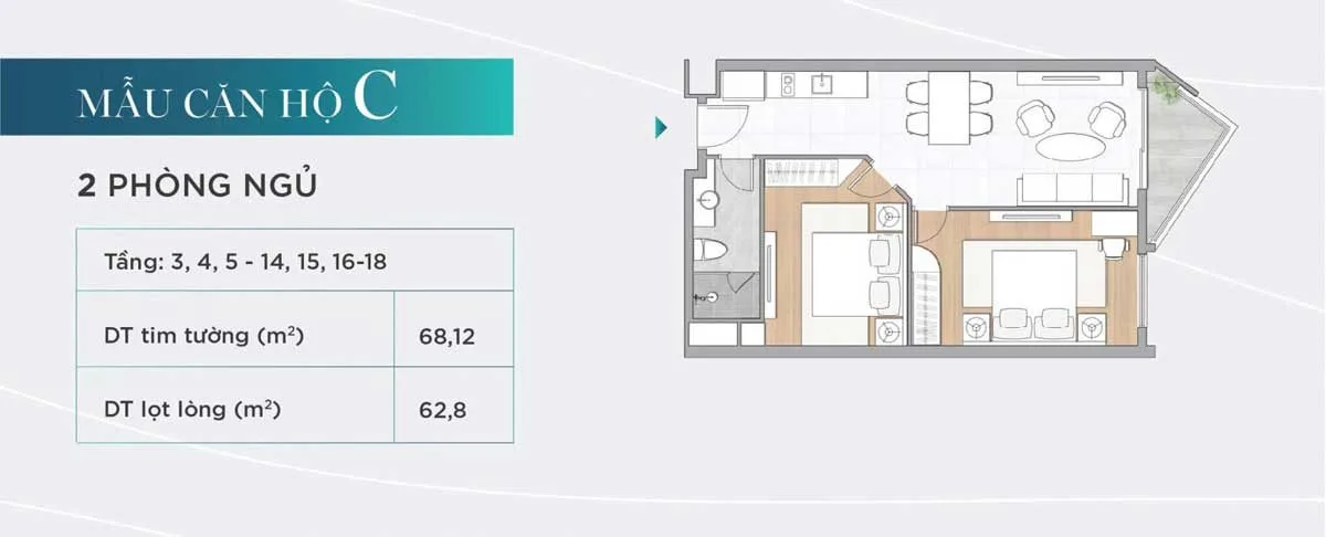 Alaric Tower 19 Thiết kế Căn hộ C Alaric Tower Vũng Tàu