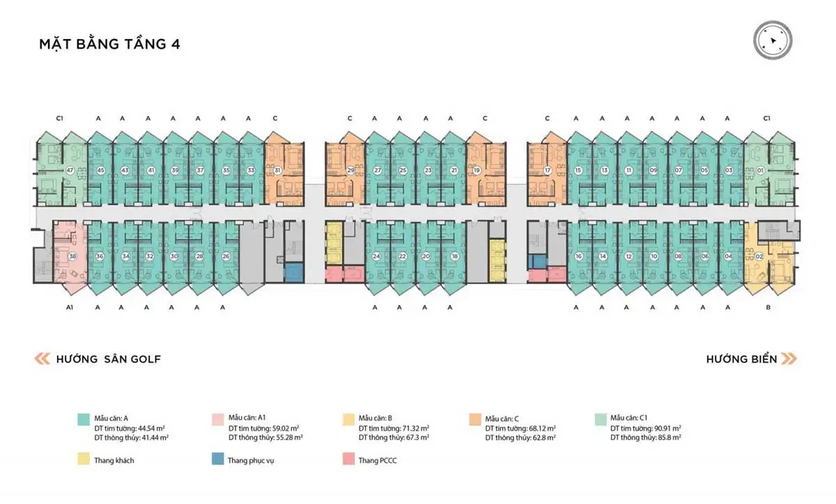 Alaric Tower 12 Mặt bằng Tầng 4 Dự án Căn hộ Alaric Tower Vũng Tàu