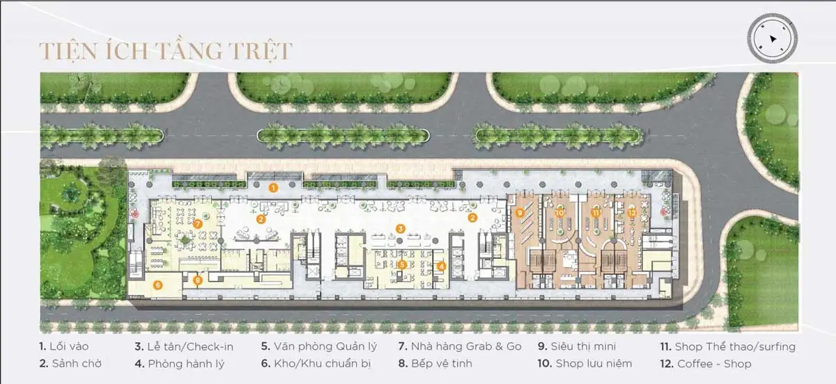 Alaric Tower 9 Mặt bằng Tầng Trệt Dự án Căn hộ Alaric Tower Vũng Tàu