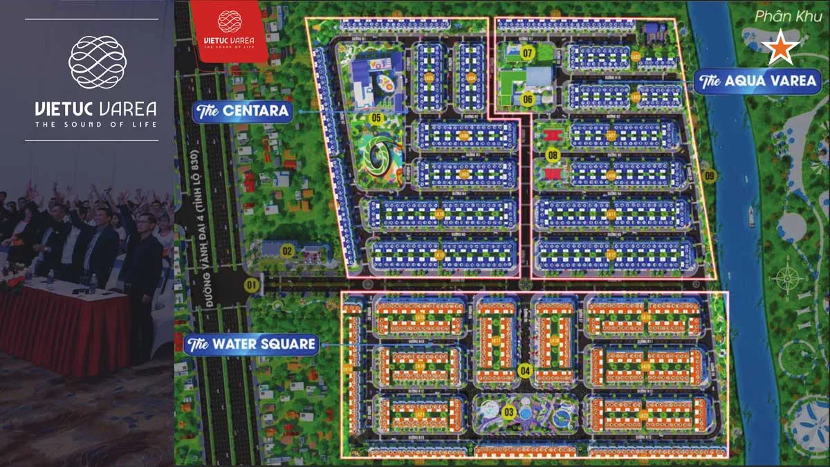 VIETUC VAREA BẾN LỨC LONG AN 16 Mặt bằng Phân lô Dự án Việt Úc Varea Bến Lức Long An