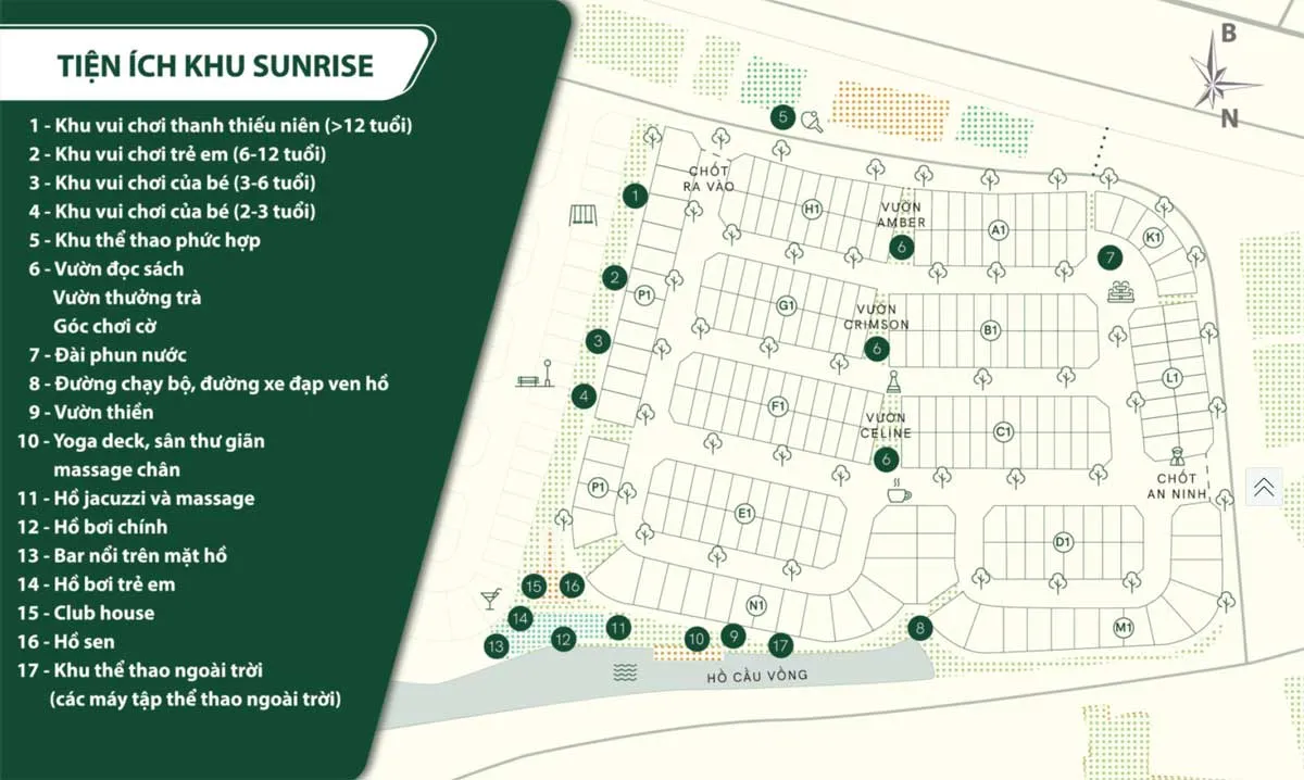 ID JUNCTION LONG THÀNH 15 Hệ thống tiện ích Khu biệt thự cao cấp Sunrise Villas ID Junction