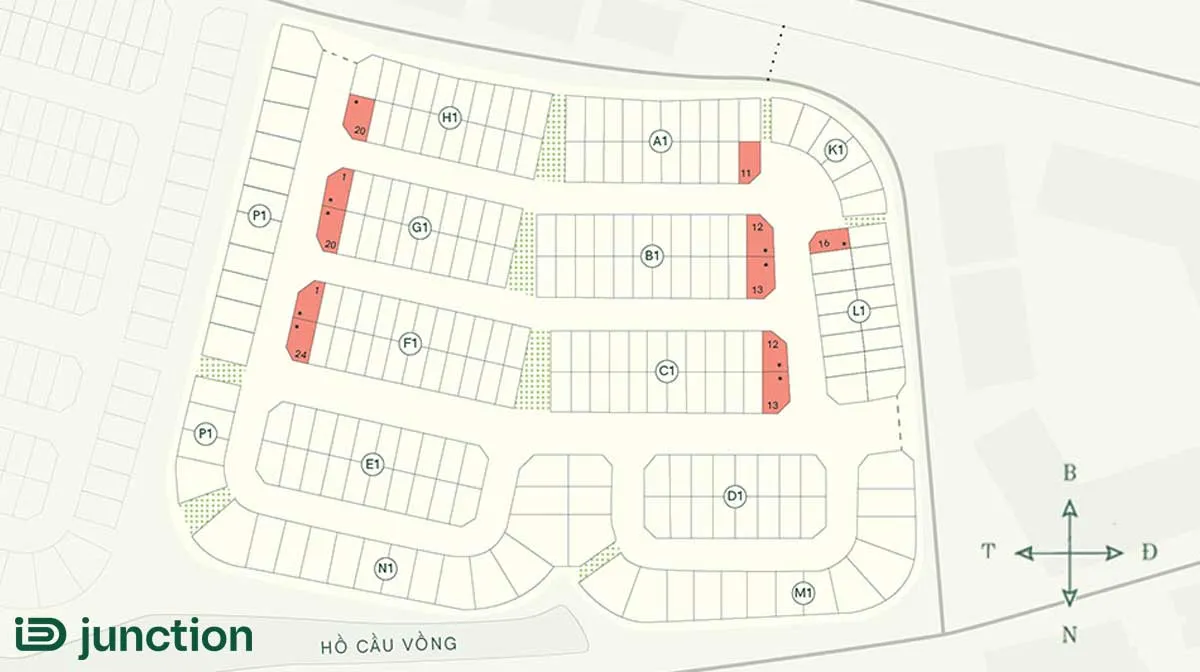 ID JUNCTION LONG THÀNH 21 Mặt bằng Phân lô Góc Biệt thự mẫu The Spring