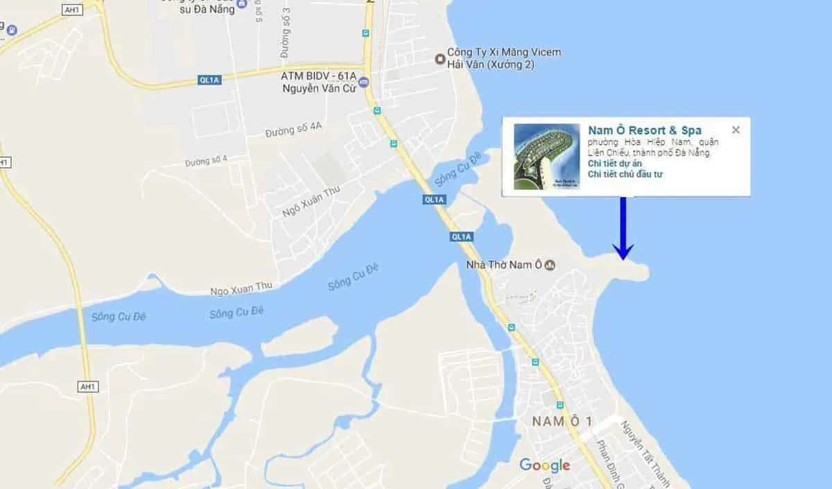 Nam Ô Heritage Đà Nẵng 3 Vị trí Dự án Lancaster Nam Ô Resort Đà Nẵng