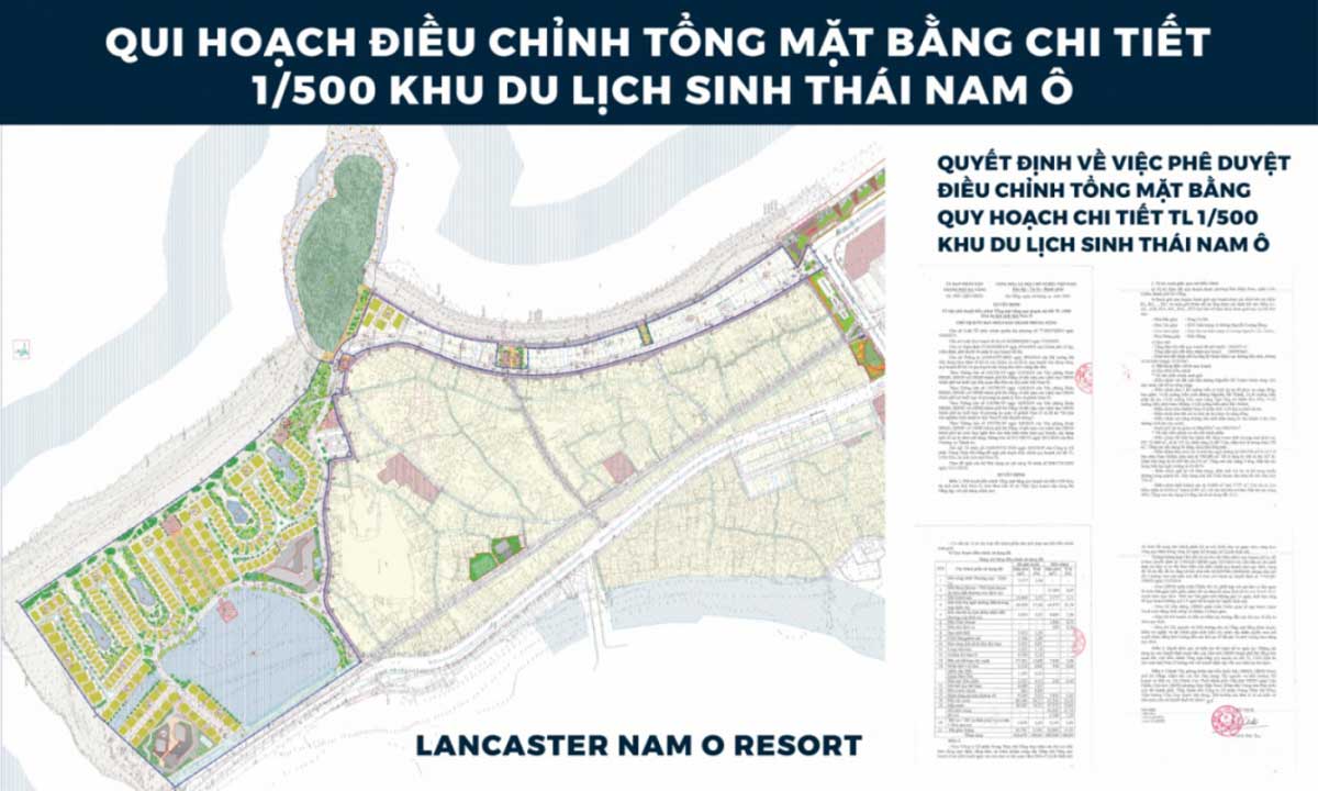 Mặt bằng Dự án Lancaster Nam Ô Resort Đà Nẵng